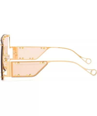 sunglasses 902 personality protection windproof - Gold/Chanpagne - CH199GXQMUK $8.27 Square