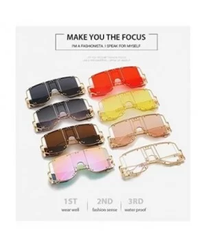 sunglasses 902 personality protection windproof - Gold/Chanpagne - CH199GXQMUK $8.27 Square