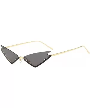 Women Men Fashion Vintage Irregular Sunglasses Eyewear Retro Glasses - F - C318Q62539T $4.56 Rimless