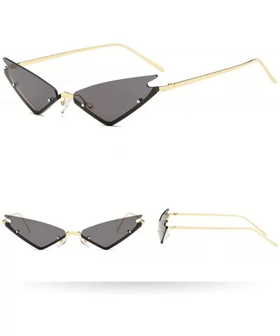 Women Men Fashion Vintage Irregular Sunglasses Eyewear Retro Glasses - F - C318Q62539T $4.56 Rimless