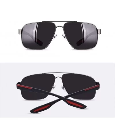 Square Frame Polarized Sunglasses for Men TR90 Elastic Leg UV400 - C5brown - C1199HYK587 $8.48 Square