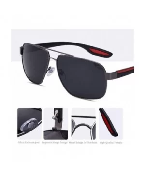 Square Frame Polarized Sunglasses for Men TR90 Elastic Leg UV400 - C5brown - C1199HYK587 $8.48 Square