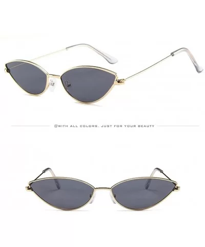 Small Frame Cat Eye Oval Retro Vintage Sunglasses (B) - CO18G8MC0U0 $4.93 Cat Eye