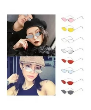 Small Frame Cat Eye Oval Retro Vintage Sunglasses (B) - CO18G8MC0U0 $4.93 Cat Eye