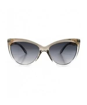 High-End Celebrity Fashion Stylish Sexy Designer Cat Eye Sunglasses - Gray Transparent - CE18WHD097N $9.71 Cat Eye