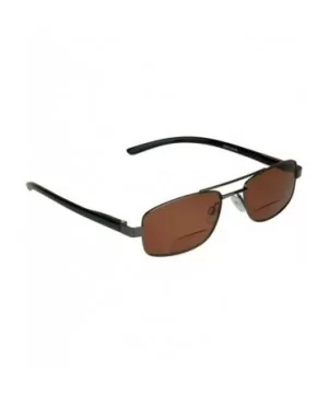 Square Aviator Bifocal Sunglasses with HD Blue Light Blocking- Grey or Amber Lenses. - CS11K1LLASP $12.36 Aviator