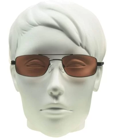 Square Aviator Bifocal Sunglasses with HD Blue Light Blocking- Grey or Amber Lenses. - CS11K1LLASP $12.36 Aviator