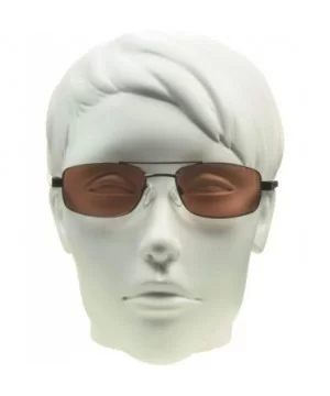 Square Aviator Bifocal Sunglasses with HD Blue Light Blocking- Grey or Amber Lenses. - CS11K1LLASP $12.36 Aviator