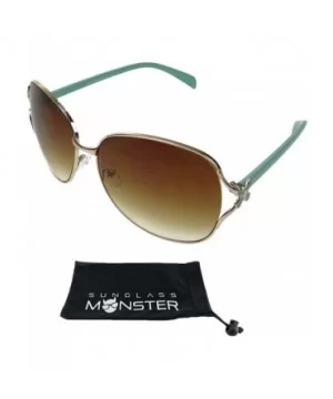 Gradient Sunglasses for Womens with Butterfly Accent on Temples - Green - C712FUTR8NT $7.57 Square