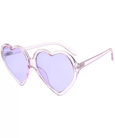 Heart Shaped Sunglasses Vintage Cat Eye Retro Glasses Party Favor Supplies Accessories - Purple - CG190OOKKS0 $5.12 Cat Eye