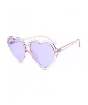 Heart Shaped Sunglasses Vintage Cat Eye Retro Glasses Party Favor Supplies Accessories - Purple - CG190OOKKS0 $5.12 Cat Eye