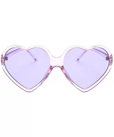 Heart Shaped Sunglasses Vintage Cat Eye Retro Glasses Party Favor Supplies Accessories - Purple - CG190OOKKS0 $5.12 Cat Eye