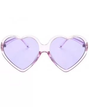 Heart Shaped Sunglasses Vintage Cat Eye Retro Glasses Party Favor Supplies Accessories - Purple - CG190OOKKS0 $5.12 Cat Eye