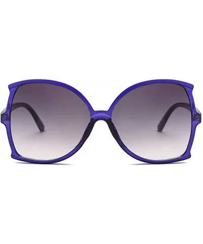 women fashion Simple sunglasses Retro glasses Men and women Sunglasses - Blue - CA18LL06Z8N $5.83 Oval