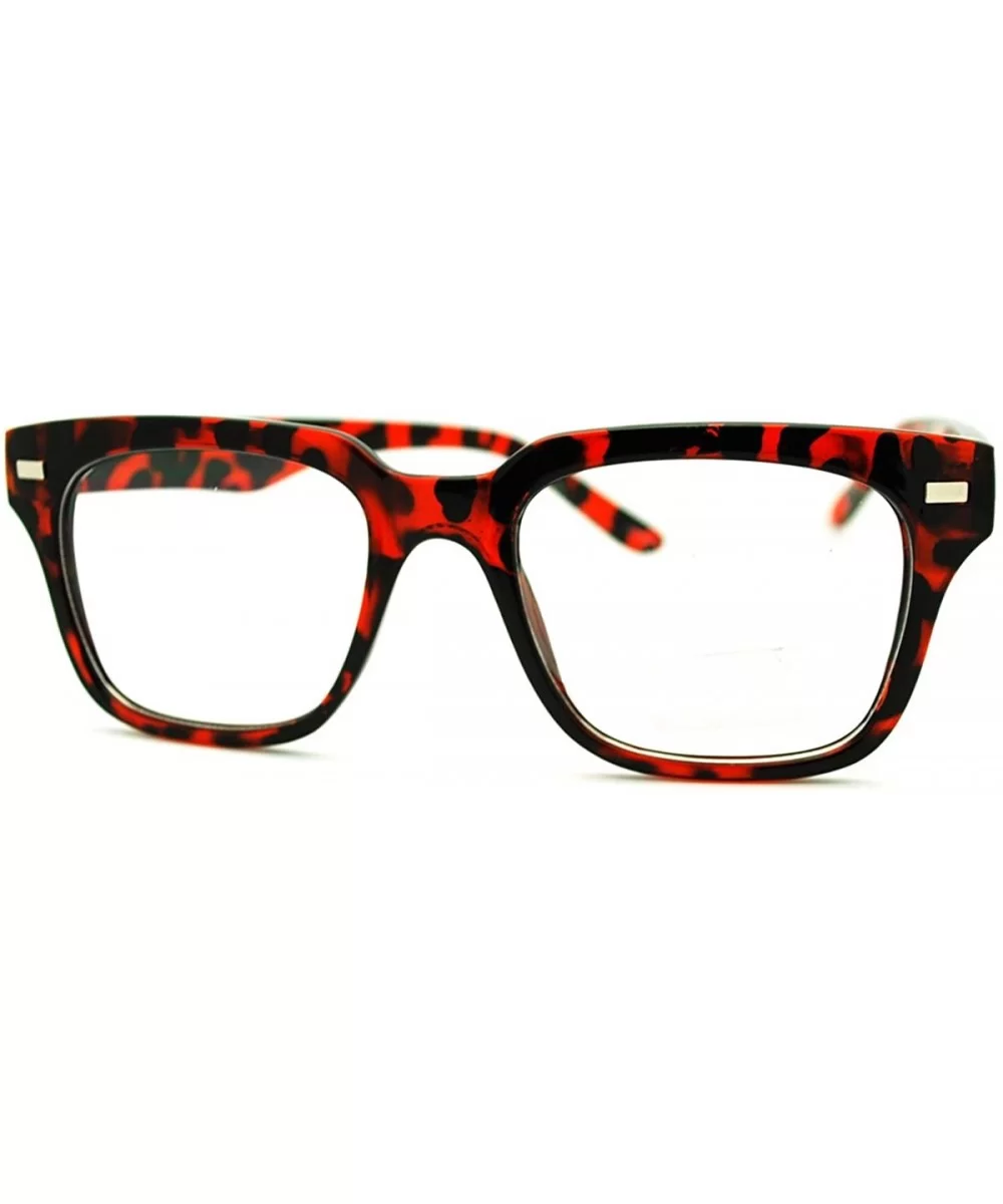 Square Eyeglasses Optical Frame Clear Lens Fashion Glasses - Tortoise - C211DSSKMZ1 $7.09 Square