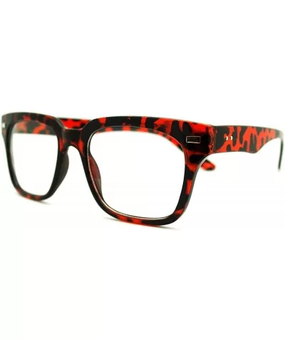 Square Eyeglasses Optical Frame Clear Lens Fashion Glasses - Tortoise - C211DSSKMZ1 $7.09 Square