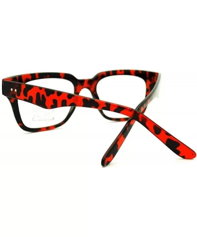 Square Eyeglasses Optical Frame Clear Lens Fashion Glasses - Tortoise - C211DSSKMZ1 $7.09 Square