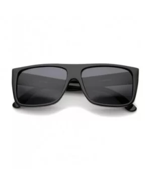 Classic Old School Easy E Flat Top Polarized Lens Sunglasses 57mm - Black / Smoke Polarized - CW12NDVYR1M $7.99 Square