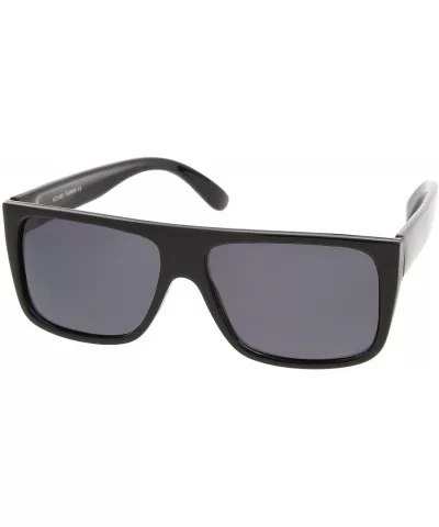 Classic Old School Easy E Flat Top Polarized Lens Sunglasses 57mm - Black / Smoke Polarized - CW12NDVYR1M $7.99 Square