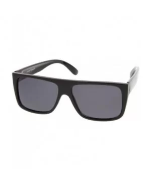 Classic Old School Easy E Flat Top Polarized Lens Sunglasses 57mm - Black / Smoke Polarized - CW12NDVYR1M $7.99 Square