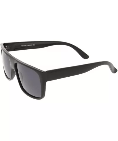 Classic Old School Easy E Flat Top Polarized Lens Sunglasses 57mm - Black / Smoke Polarized - CW12NDVYR1M $7.99 Square