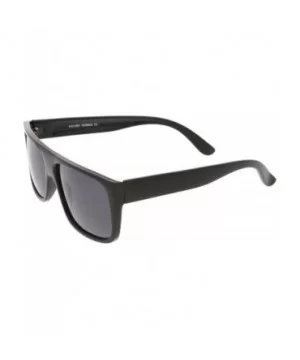 Classic Old School Easy E Flat Top Polarized Lens Sunglasses 57mm - Black / Smoke Polarized - CW12NDVYR1M $7.99 Square