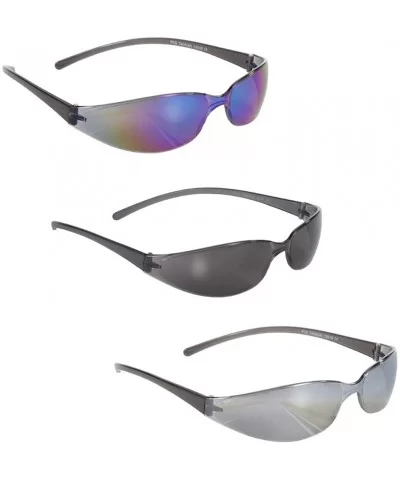 Skinny Joes Slim Sunglasses 3-Pack Smoke - Silver Mirror and Colored Mirror Lenses - C8198A94QD0 $23.25 Oval