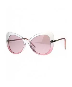 Womens Butterfly Designer Fashion Diva 90s Sunglasses - Clear Pink - CS189IUA54Z $9.36 Butterfly