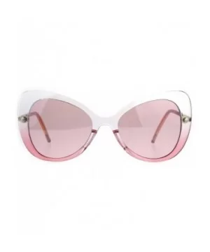 Womens Butterfly Designer Fashion Diva 90s Sunglasses - Clear Pink - CS189IUA54Z $9.36 Butterfly