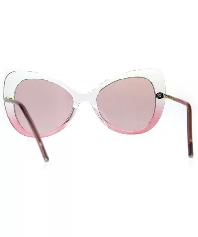 Womens Butterfly Designer Fashion Diva 90s Sunglasses - Clear Pink - CS189IUA54Z $9.36 Butterfly