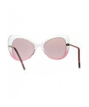 Womens Butterfly Designer Fashion Diva 90s Sunglasses - Clear Pink - CS189IUA54Z $9.36 Butterfly