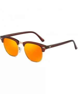 Sunglasses Polarized Antiglare Anti ultraviolet Travelling - Orange - CL18WS2ZOET $22.77 Square