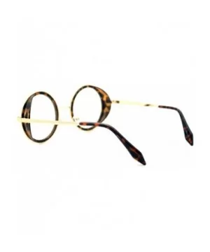 Double Rim Clear Lens Glasses Side Cover Round Circle Frame UV 400 - Tortoise Gold - CA188A2TR63 $7.62 Round