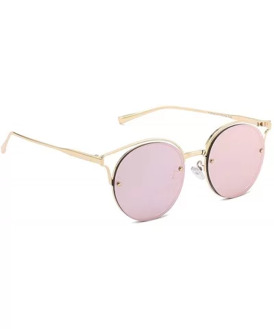 Polarized Sunglasses Fashion Glasses Protection - Pink - CA18TQUKQ96 $20.68 Round