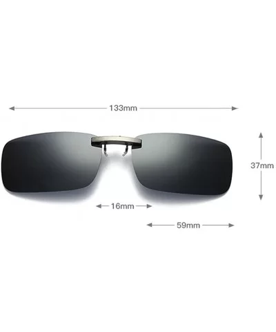 Clip on Sunglasses Men Accessories Women Polarized Night Vision Glasses - Silver Mirror - CA18E9RDORE $5.75 Rimless