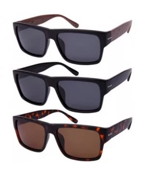 Retro Square Polarized Sunglasses 540894-P - Matte Demi - CB12NUYVKGI $13.94 Square