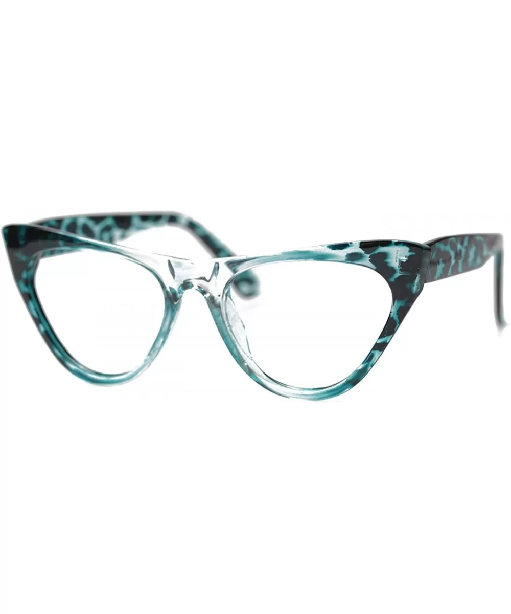 Womens Leopard Pattern Cat Eye Reading Glasses Quality Eye Glass Frame - Blue Leopard - C318IG3XTD6 $6.79 Cat Eye