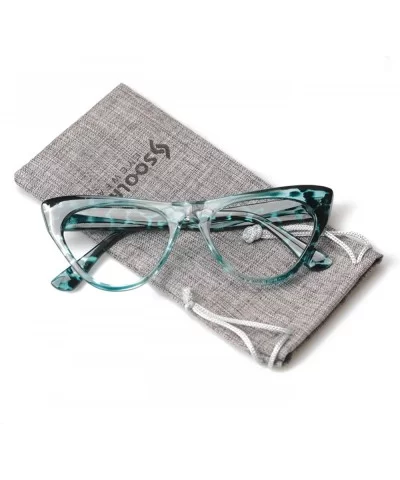 Womens Leopard Pattern Cat Eye Reading Glasses Quality Eye Glass Frame - Blue Leopard - C318IG3XTD6 $6.79 Cat Eye