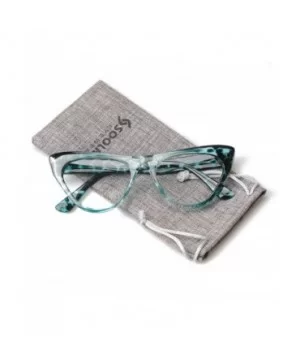 Womens Leopard Pattern Cat Eye Reading Glasses Quality Eye Glass Frame - Blue Leopard - C318IG3XTD6 $6.79 Cat Eye