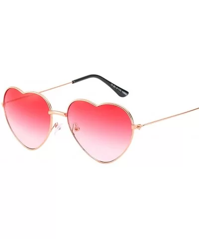 Sunglasses for Women Heart Sunglasses Vintage Sunglasses Retro Oversized Glasses Eyewear - E - CF18QOD82Z4 $4.37 Oversized