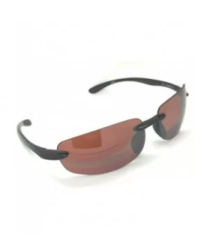 Bifocal Sunglasses Rimless Wrap Sun Readers - Black Frame/Copper Day Driving Lens - C918L0O3X4H $12.62 Wrap