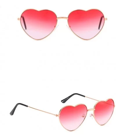 Sunglasses for Women Heart Sunglasses Vintage Sunglasses Retro Oversized Glasses Eyewear - E - CF18QOD82Z4 $4.37 Oversized