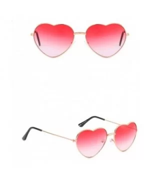 Sunglasses for Women Heart Sunglasses Vintage Sunglasses Retro Oversized Glasses Eyewear - E - CF18QOD82Z4 $4.37 Oversized