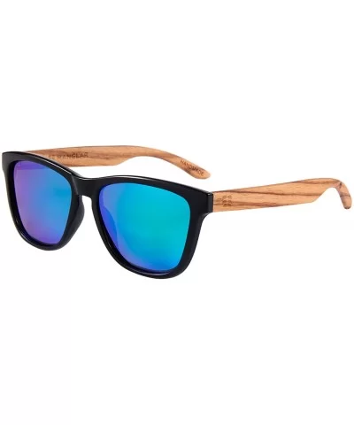 Wooden Eco Polarized Sunglasses -Wayfarer - Blue - C718GDR8XX8 $36.45 Wayfarer