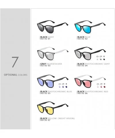 Men/Women Photochromic Sunglasses Polarized for Unisex Aluminum Frame 100% UV 400 Protection - CV199SC658R $13.41 Oval