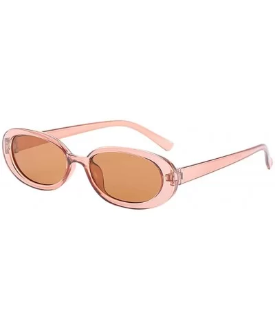 Unisex Small Frame Sunglasses Vintage Irregular Shape Sun Glasses - G - CO18Q62TM9W $6.91 Rimless