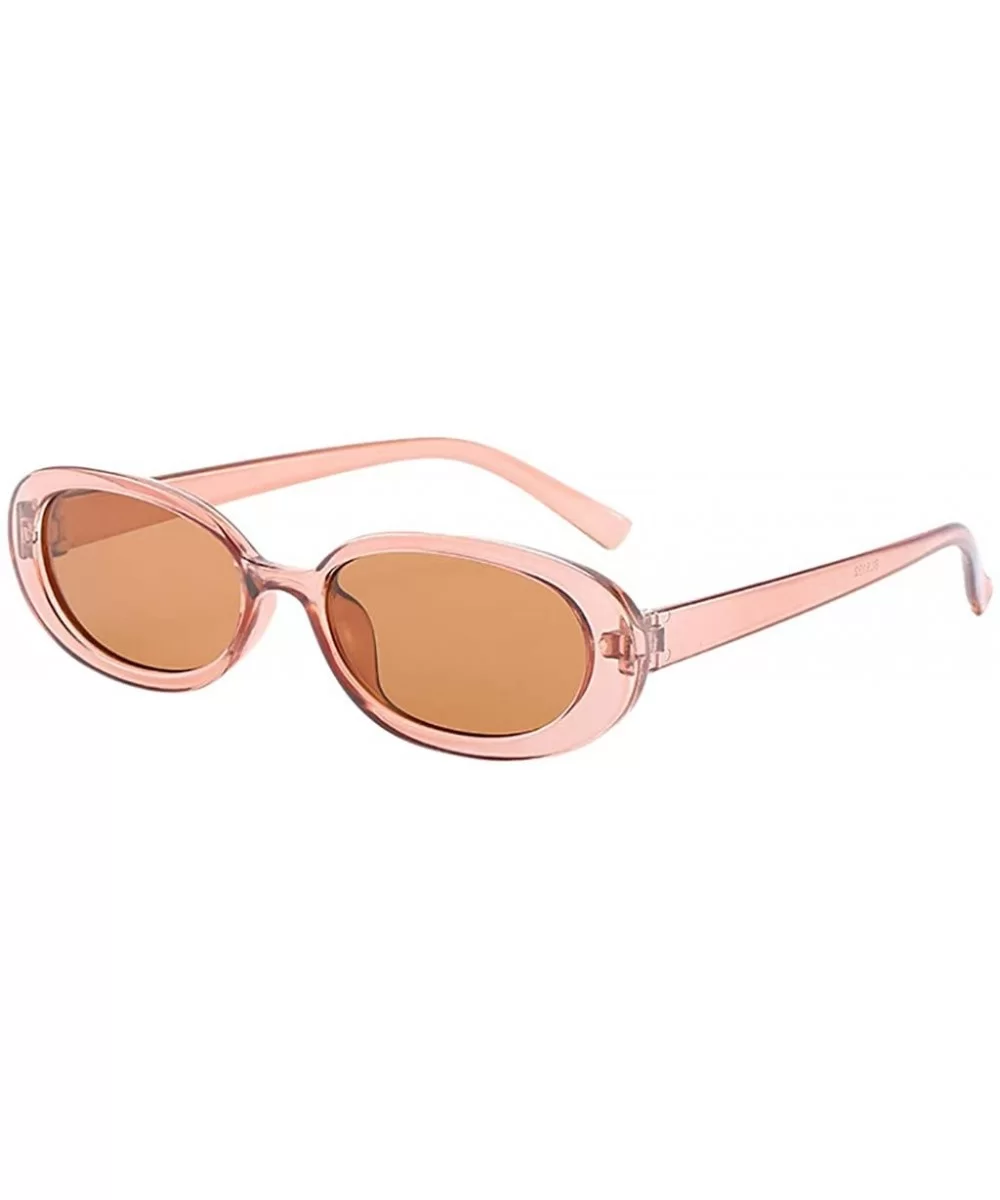 Unisex Small Frame Sunglasses Vintage Irregular Shape Sun Glasses - G - CO18Q62TM9W $6.91 Rimless