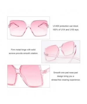 Oversized Square Sunglasses for Women Big Large Wide Fashion Shades for Men 100% UV Protection Unisex - D Pink - CR1966O9K85 ...