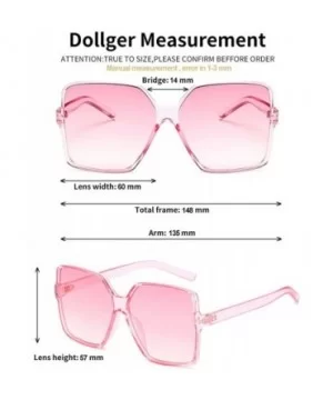 Oversized Square Sunglasses for Women Big Large Wide Fashion Shades for Men 100% UV Protection Unisex - D Pink - CR1966O9K85 ...