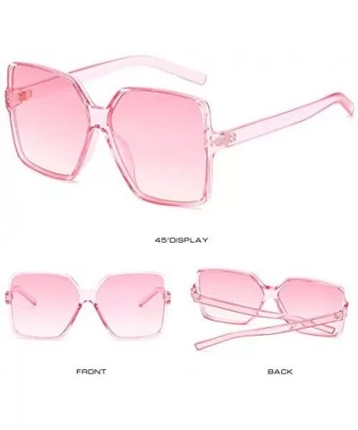 Oversized Square Sunglasses for Women Big Large Wide Fashion Shades for Men 100% UV Protection Unisex - D Pink - CR1966O9K85 ...